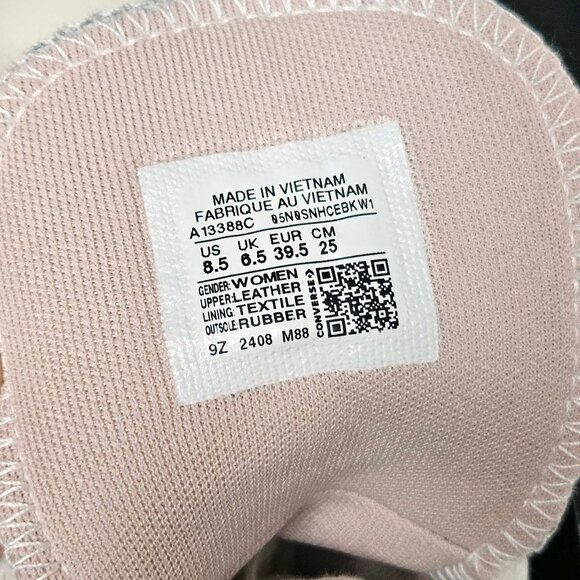 Converse Chuck Taylor All Star White Leather High Top with ruffle; Women US 8.5 - Picture 5 of 11